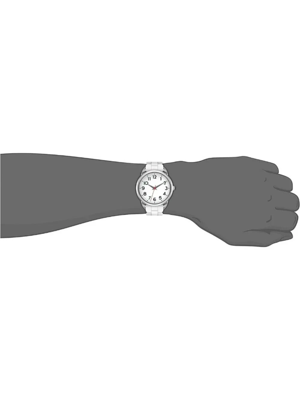 Women's 35MM Big Face Watch - Easy Reader, Waterproof, Silicone Strap
